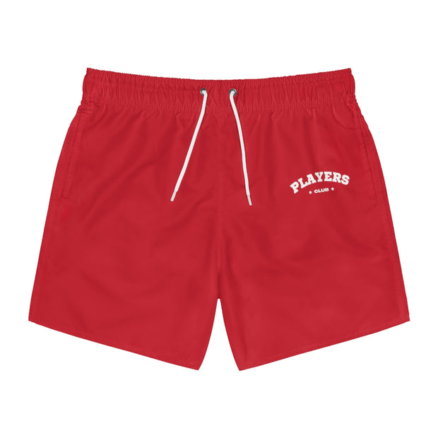 Classic Players Club Men's Swim Trunks In Brick Red