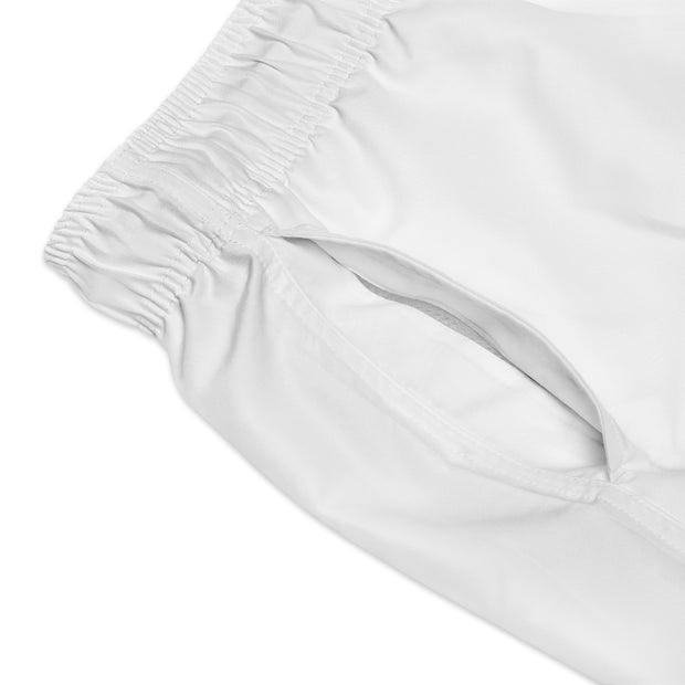 Classic Players Club Men's Swim Trunks In Powder White