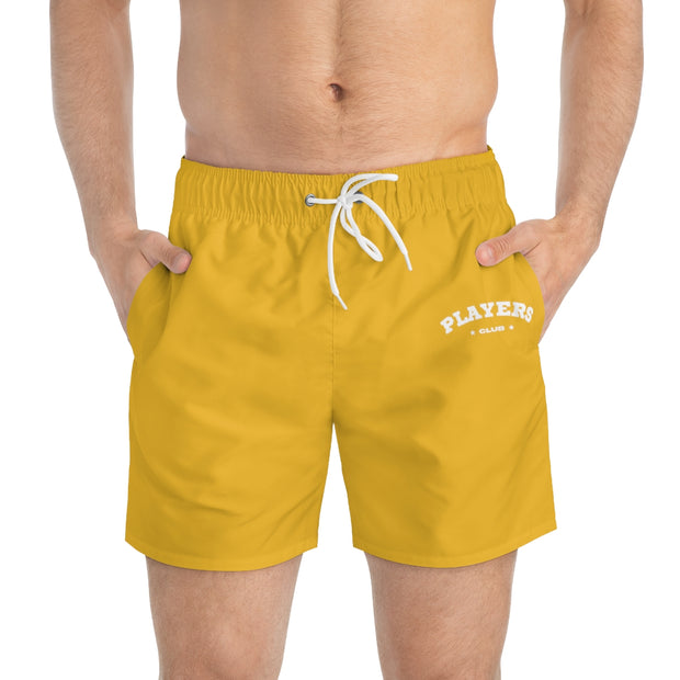 Classic Players Club Men's Swim Trunks In Canary Yellow