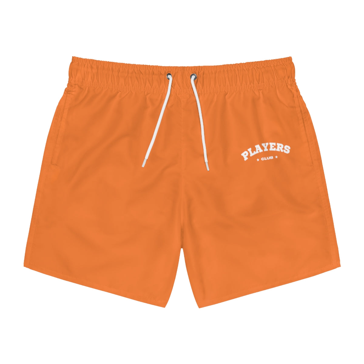 Classic Players Club Men's Swim Trunks In Red Fox Orange