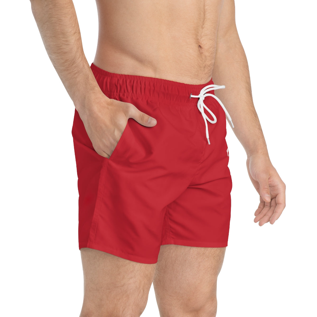 Classic Players Club Men's Swim Trunks In Brick Red