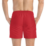 Classic Players Club Men's Swim Trunks In Brick Red