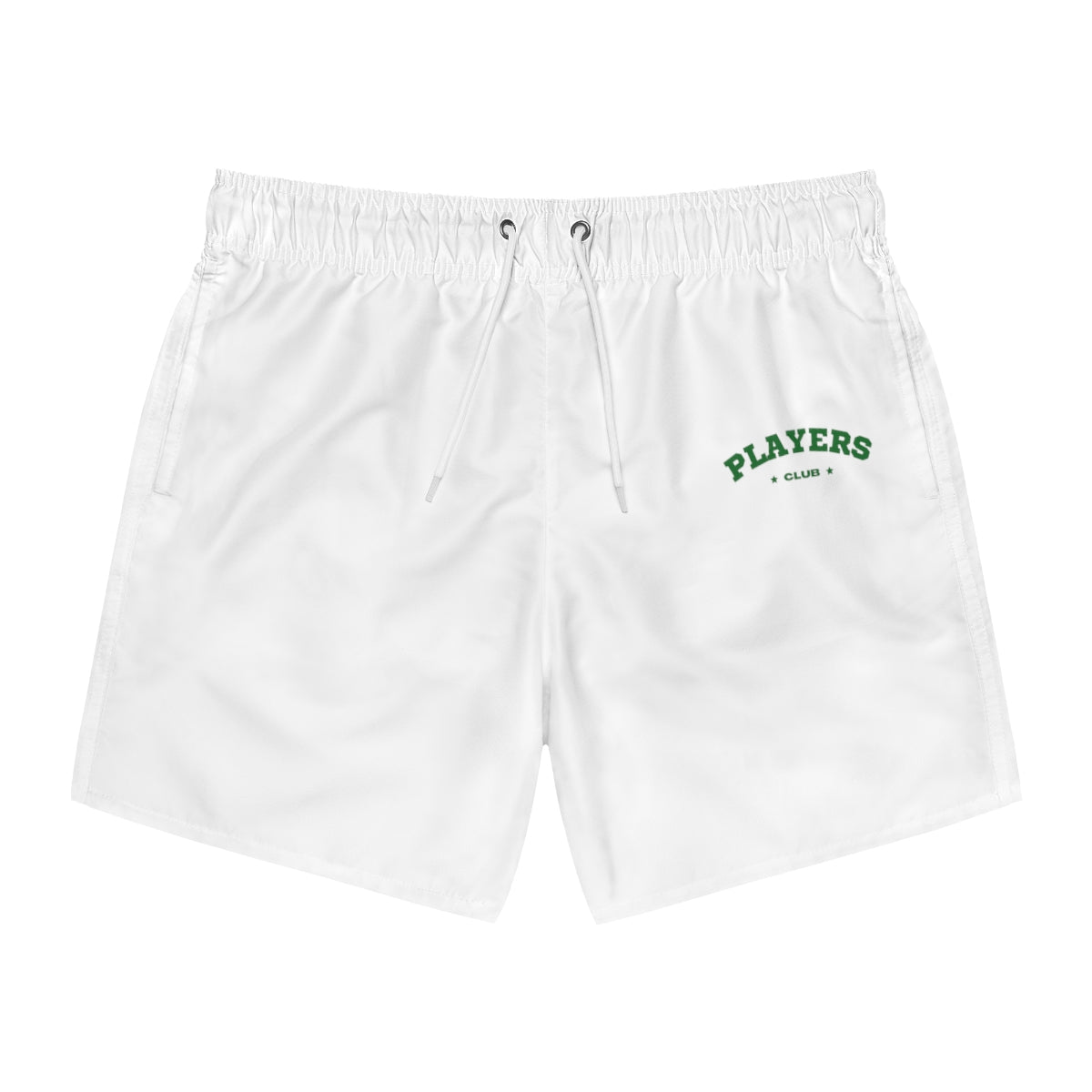 Classic Players Club Men's Swim Trunks In Powder White