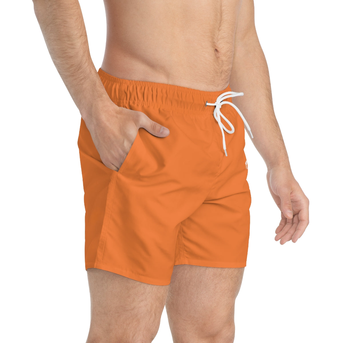 Classic Players Club Men's Swim Trunks In Red Fox Orange