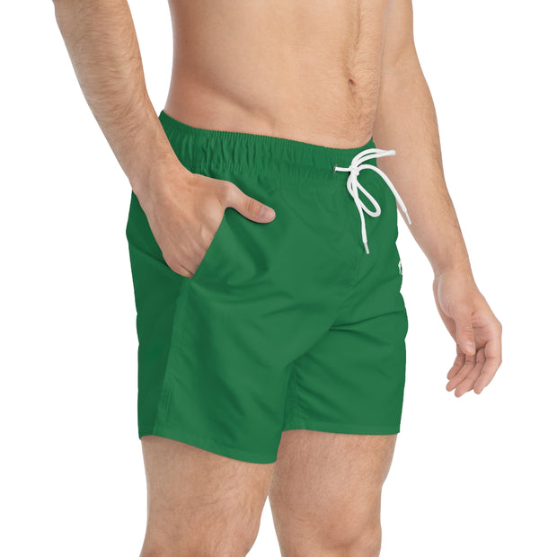 Classic Players Club Men's Swim Trunks In Money Green