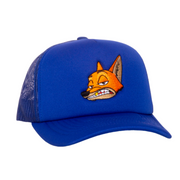 Slick As A Fox Trucker Hat In Royal Blue