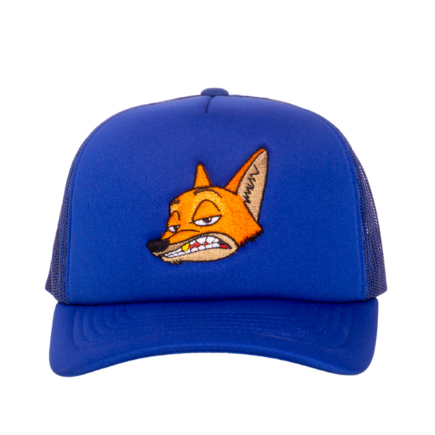 Slick As A Fox Trucker Hat In Royal Blue