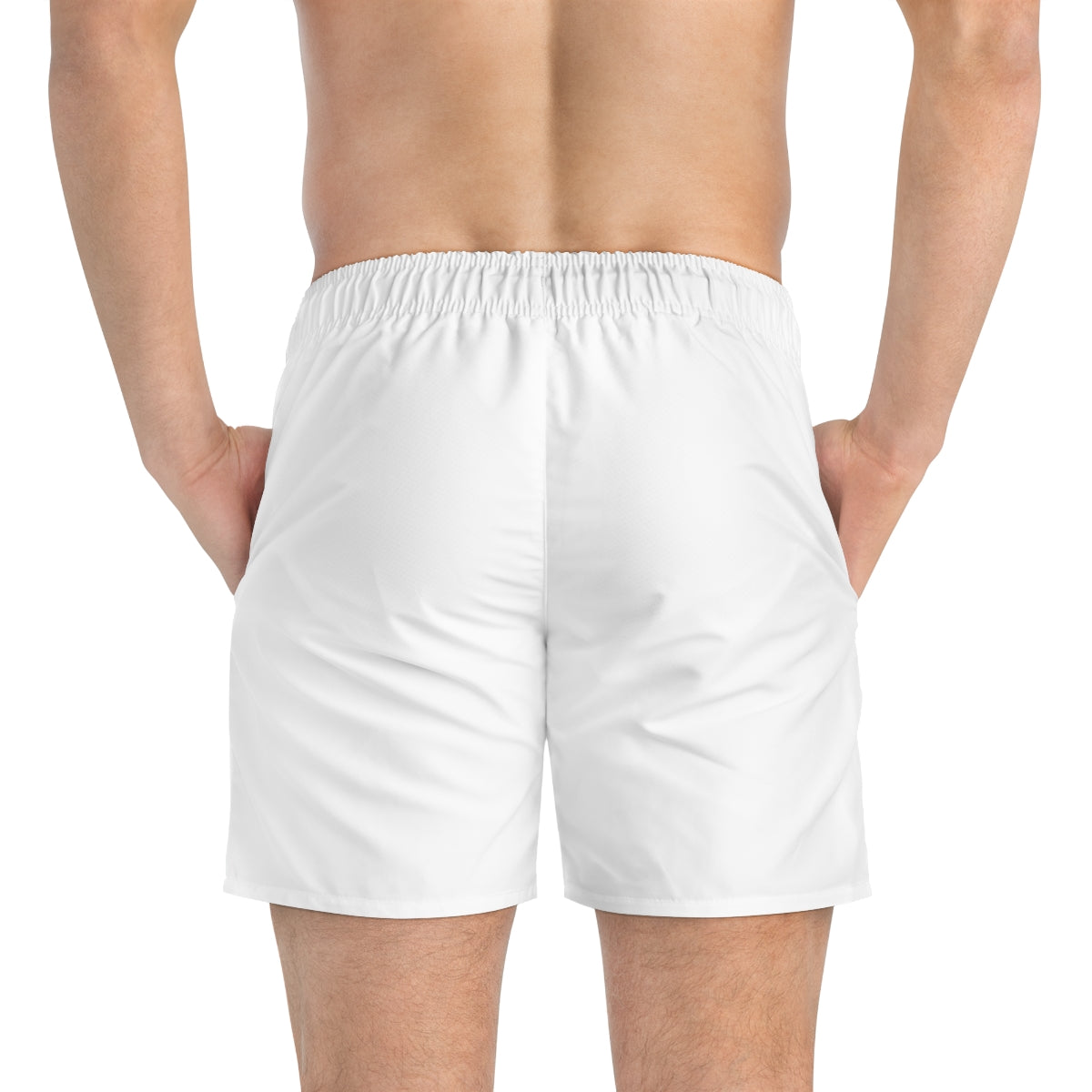 Classic Players Club Men's Swim Trunks In Powder White