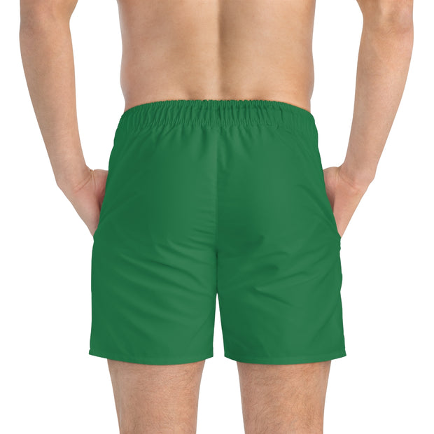 Classic Players Club Men's Swim Trunks In Money Green