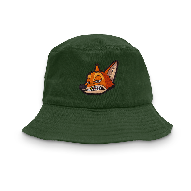 Slick As A Fox Bucket Hat In Money Green