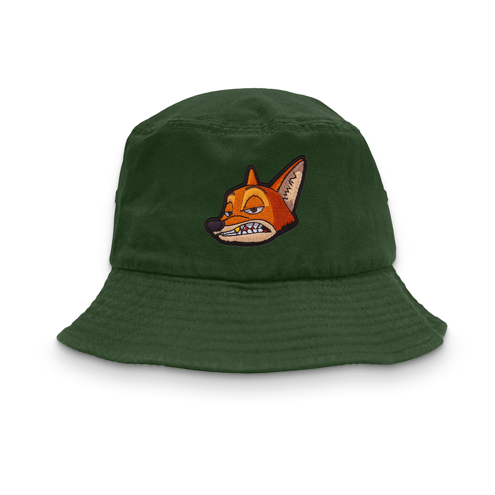 Slick As A Fox Bucket Hat In Money Green