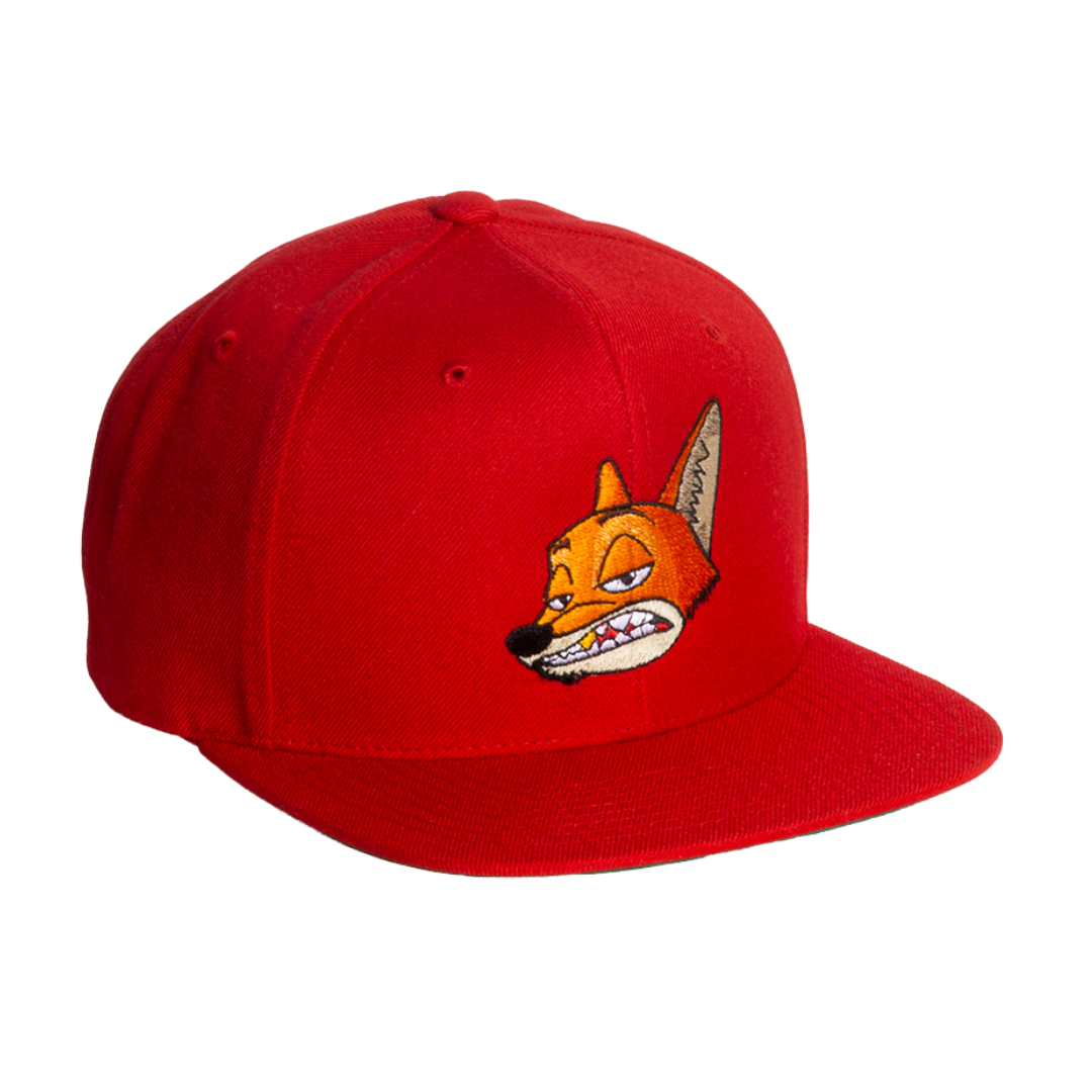 Slick As A Fox Snapback In Brick Red