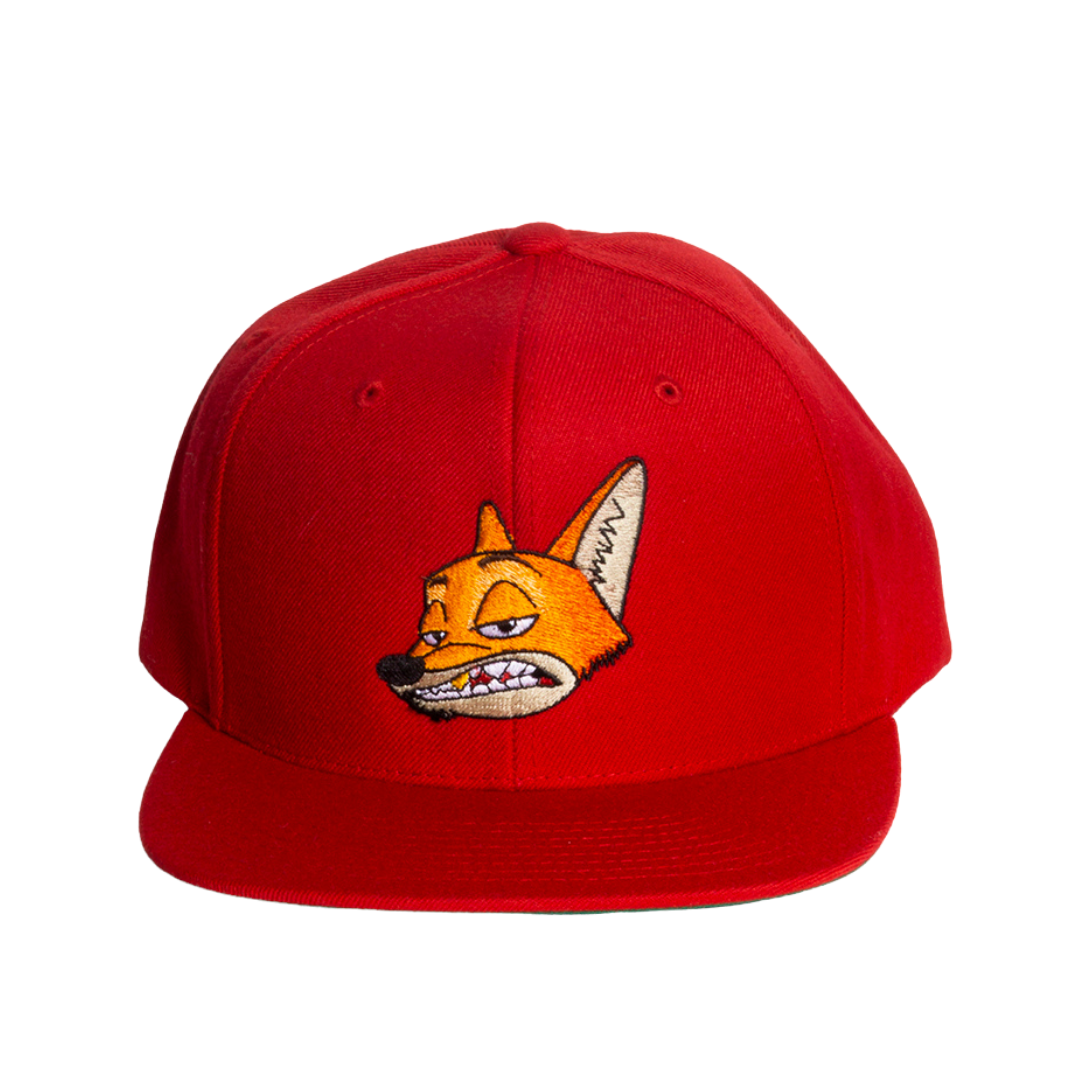 Slick As A Fox Snapback In Brick Red