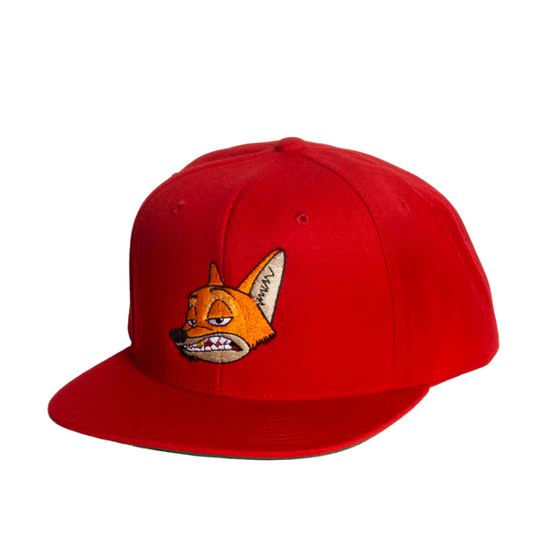 Slick As A Fox Snapback In Brick Red