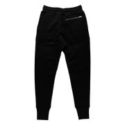 Fitted Zipper Fox Sweatpant In Midnight Black