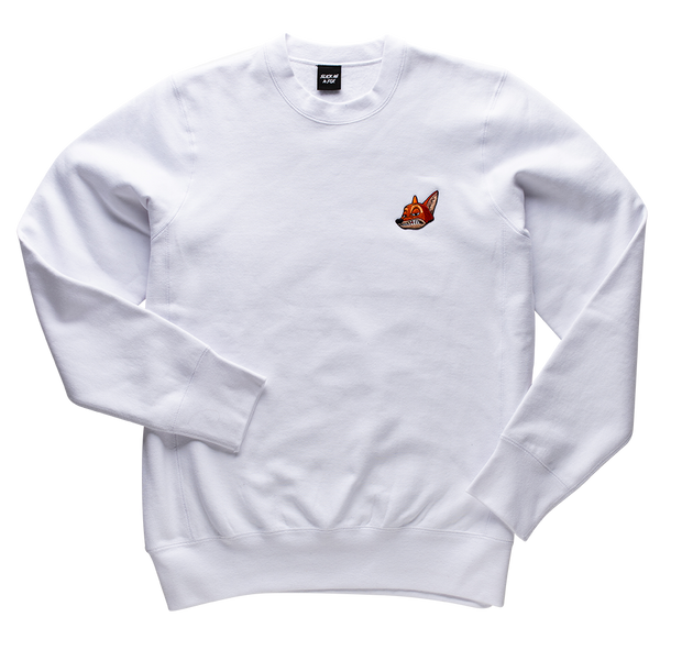 Heavyweight Crewneck Sweatshirt In Powder White