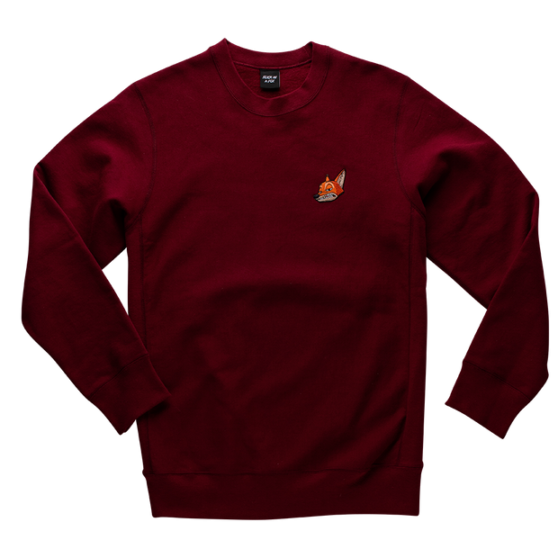 Heavyweight Crewneck Sweatshirt In Burgundy