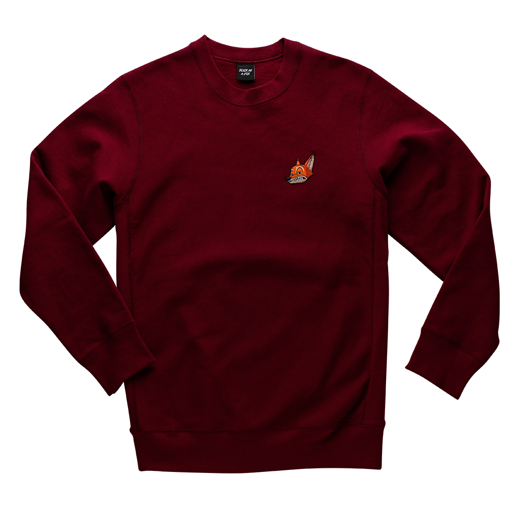 Heavyweight Crewneck Sweatshirt In Burgundy